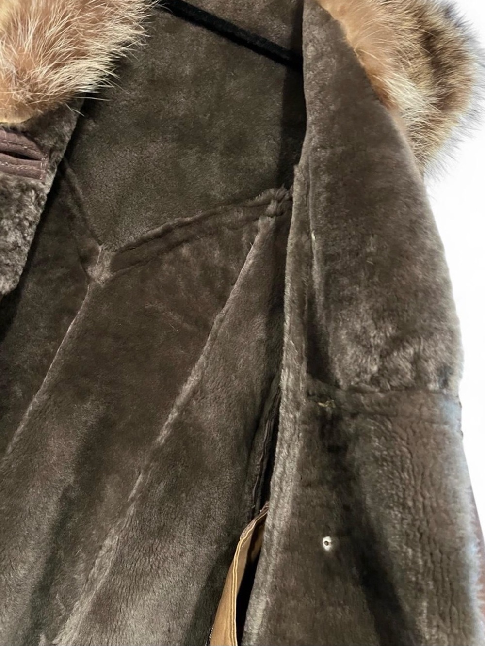 Vintage 70s Burberrys Californian Spring Lamb Shearling Coat - Picture 5 of 7